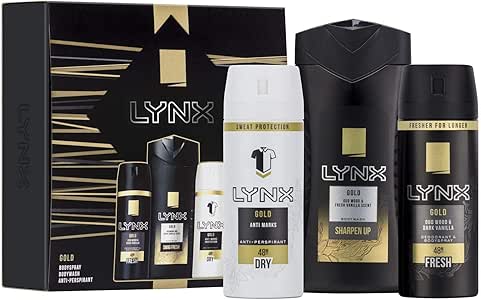 Lynx You Trio Men's Christmas Gift Set with Shower Gel, Deodorant Body