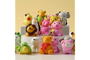 LAKIGOES Set di 36 gomme da cancellare a forma di animali, per bambini, scuole, studenti, cancelleria, scuola, cancelleria, puzzle