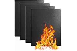 Mrltau 4 láminas permanentes para horno, papel de horno reutilizable, 40 x 33 cm, estera protectora para horno, fácil de limpiar, alfombrilla para barbacoa de gas, lámina de horno permanente para