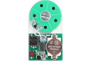 GOSHYDA 25 Seconds Recordable Sound Module, DIY Music Greeting Card Sound Chip with Double Faced Adhesive Tape, Recording Music Voice Player, for DIY Music Box Greeting Card