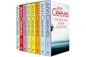 Ann Cleeves Shetland Series 8 Books Collection Set (Raven Black, White Nights, Red Bones, Blue Lightning, Dead Water, Thin Air, Cold Earth, Wild Fire)