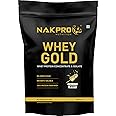NAKPRO Gold Whey Protein Concentrate & Isolate 2kg Malai Kulfi | 25.5g Protein, Trustified Certified Supplement Powder | Fast Absorbing Whey Protein Powder