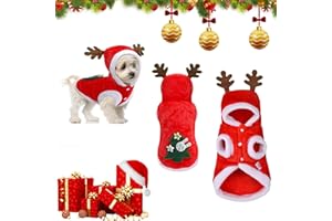 DONGSZQ Haustier Kleidung Weihnachten,Weihnachten Hundekleidung,Weihnachten Katzen Kleidung,Hund Cosplay Mantel,Lustiger Weihnachtsmann Kostüm Welpe Warme Winterkleidung für Hunde Welpe Kätzchen