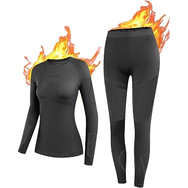 Lot 3 Sous-Pulls Thermiques Femme Manches Longues – T-Shirt Chaud Basique Ski, Running & Quotidien