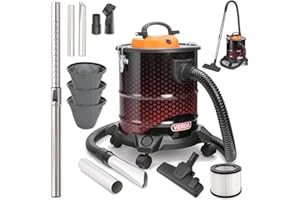 ‎SELLNET Sellnet Aschesauger 20L Kaminsauger 1650W, HEPA Filter, 3X Sackfilter, 2m Saugschlauch, 4 Rollen, Staubsauger, Aschesauger für Kamin, Starke Saugleistung SN184