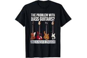 IDÉE CADEAU MUSIQUE GUITARE BASSE Drôle Cadeau pour Le Bassiste Basse Guitare T-Shirt