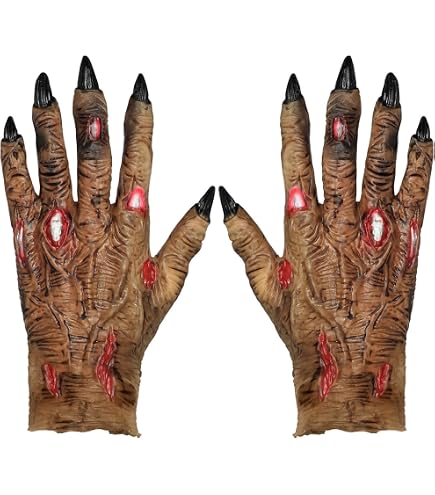Gants Sans Doigts à Motifs Araignée Pour Halloween - Noir - Accessoire Déguisement Punk