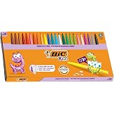 BIC Kids Visa Color XL Felt Dye Pen 24 Colors, Water Based Ink, Easily Removes Most Fabrics, Kids Ages 3 and Over interior