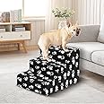 Shoze 3 Steps Portable Dog Puppy Ladder Doggy Pet Soft Stairs Ramp Washable Cover Dog Stairs