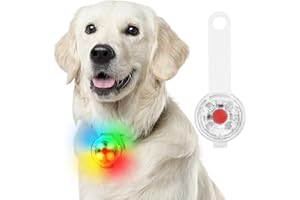 Fttouuy Sécurité LED Clignotant pour Chiens, Chats - Lampe LED Rechargeable USB pour Chien, 3 Modes de Clignotant Lampes de Sécurité Imperméables pour Animaux de Compagnie (coloré)