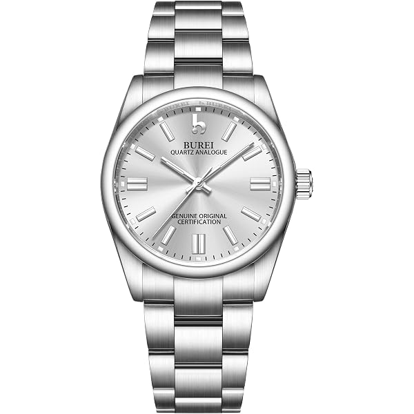 Orologio Uomo BUREI Al Quarzo - Quadrante Blu, Cassa Argento, Cinturino In Acciaio Inox, Impermeabile 3ATM
