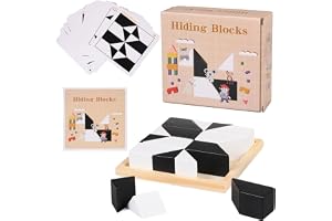 RNHDLY Brain pusselspel, dolt träblock pussel med 80 maningar | IQ Pusselspel, IQ spel, 3D-pussel, PK-pusselspel, trä Brain Teasers spelpussel