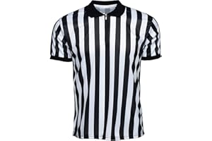 Murray Sporting Goods Herren Schiedsrichterhemd Kragen | Offizielles Herren Ref. Trikot Kurzarm – Fußball Halloween Kostüm