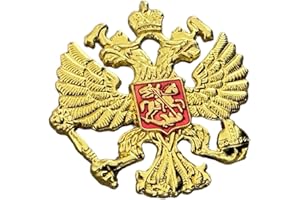 Ganwear Armée Russe Militaire impérial Aigle crête cosaque Trappeur Ushanka Chapeau Chapeau béret métal Broche Badge Kokarda