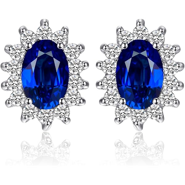 SILVEGO - JJJE1033SA - Orecchini da Donna in Argento 925 con Vero Zaffiro Blu Scuro 6 mm Farfallina