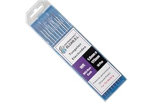 ELECTROMECANICA CANTABRIA ELCAN ELCAN Saldatura TIG al tungsteno Terre rare Viola Viola E3 professionale, elettrodi per saldatura per torcia TIG 1,6 2,4 mm, 10 unità - Dimensioni: 1,6 x 175 mm