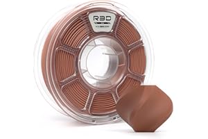 R3D Filamento 3D PLA da 1,75 mm, 0-370 mm/s, stampa ad alta velocità, precisione dimensionale +/- 0,02 mm, bobina in plastica trasparente da 1 kg (terracotta opaco)