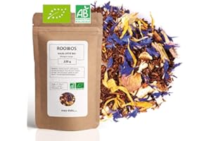 MES THÉS Rooibos Bio Mangue Orange - Soleil d'été - 100g (40 tasses) - Thé en vrac 100% Agriculture Biologique - Mes-Thés