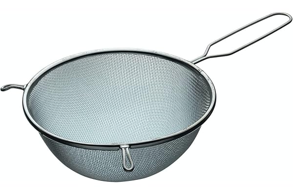 KitchenCraft Stor Sil/Durkslag, Tennbelagd Metall, Silverfärgad, 20 cm, KCSTRAIN20