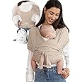 Konny Baby Carrier Flex SoftBreeze - Adjustable Carrier, Hassle-Free, Easy to Wear Infant Sling Wrap, Perfect for Newborn Babies up to 44 lbs Toddlers (M-4XL) - Beige