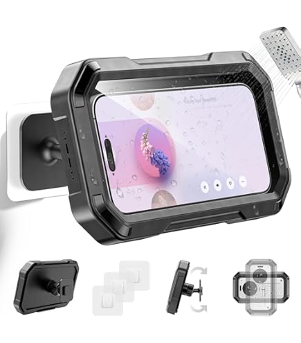 Supporto Telefono Doccia Impermeabile IPX5 | Touch Screen HD 480° Regolabile | Per Telefoni Fino A 7 Pollici - Foto 6