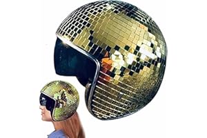 lencyotool 2022 Disco Ball Helme | Disco-Kugel-mit einziehbarem Visier - Glitter Mirror Glass Disco Helme, atemberaubende Disco Ball Helme für DJ Club Stage Bar Party Dance