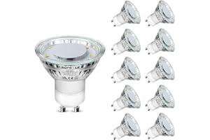 Lepro GU10 LED Bulbs, Warm White 2700K, 4W 325lm, 50W Halogen Spotlight Equivalent, Energy Saving GU10 LED Light Bulbs, 100° Wide Beam, Non-dimmable, Pack of 10