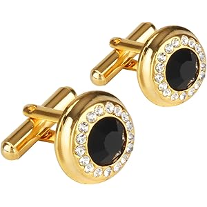Shining Jewel - By Shivansh Shining Jewel Gold Plated Cufflinks For Men