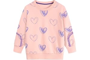 DHASIUE Sweat-shirt licorne mignon à manches longues pour bébé fille - T-shirt décontracté en coton pour enfants de 1, 2, 3, 4, 5, 6, 7 ans