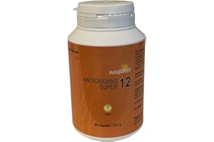 WELLPURSAN GMBH Wellpursan Antioxidans Super12, 90 Stück, natürlicher Antioxidantien-Komplex mit Granatapfel, Grüntee, Grapefruit, Traubenkern-Extrakt und Quercetin, 100% Vegan und frei von Zusätzen