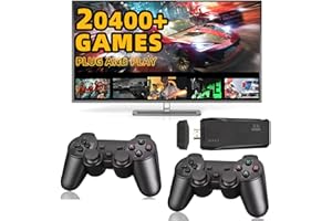 Console Retro Game, TECTINTER Retro Console 64G Console Giochi,Retro Game Emulatore Console,Console Portatile with Wireless 2.4G Controller 4K HD collegabile alla TV, Bambini Amanti