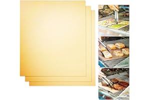 Jrancc Tapis de Barbecue, Feuilles de Barbecue Paquet de 3 Feuilles de Barbecue réutilisables, durables et résistant à la Chaleur