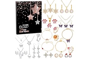 Humairc Schmuck Adventskalender 2023 Weihnachtskalender Frauen Adventskalender Teenager Mädchen Weihnachtskalender Frauen 24 Schmucke