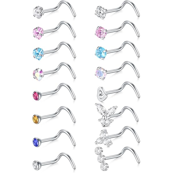 OUFER 9ct massief gouden neusring hoepel CZ 20 gauge naadloze open neusring oorbel helix piercings hoepels kraakbeen rook lichaamssieraden vrouwen mannen cadeau 8mm