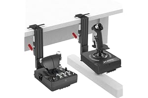 YAARHEJ 2 Set Desk Mount for Flight Sim Game Joystick, Throttle, Hotas system Compatible with Logitech X56, X52 or Thrustmaster T-Flight Hotas/T.16000M/TCA/Warthog 10C&Throttle/Winwing Orion 1&2