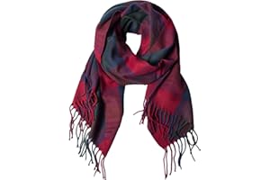 CHALIER FASHION Winter Warm Scarf for Women UK Cashmere Tartan Scarves Blanket Pashmina Shawl Wraps Ladies Plaid Christmas Scarves Secret Ladies Gifts for Her Scarf Gifts for Women