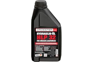 CROSSFER Huile hydraulique HLP32 - 1 l - Pour presses hydrauliques, fendeur de bois, cric, fluide hydraulique - Viscosité 32