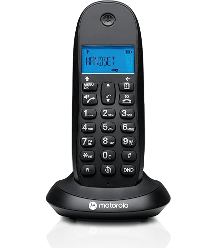 ALCATEL E260 - Téléphone Fixe sans Fil DECT - Design Compact - Grand Écran Rétroéclairé - Mains Libres - Fonction Blocage des Appels Indésirables - Bleu