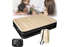 Janoon Ltd High Raised Inflatable Air Bed Mattress Builtin Electric Pump Double Queen Singl (High Raised Double AirBed)