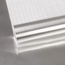 TOTIO Argent Auto-adhésif Papier peint vinyle aspect feuille d'aluminium Imperméable à l'eau et TOTIO Argent Auto-adhésif Papier peint vinyle aspect feuille d'aluminium Imperméable à l'eau et