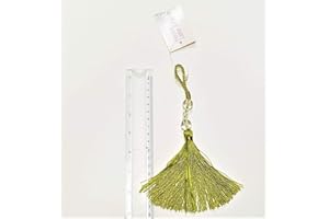 KESTRAL 2 x BEADED KEY TASSEL PAIR Trimmings lounge, bedroom, dining room, Bags , Keys, Furniture Key Tassels , Olive
