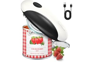 MERTTURM Elektryczny Otwieracz do Puszek z Ładowaniem, Obsługa Jednym Dotknięciem z gładką krawędzią, Bez użycia rąk i bezpieczny, przenośny dla seniorów, słabą dłonią, Na Większość Kształtów Puszek