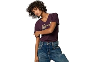 Kaporal, Tee Shirt pour Femme, Coupe Fitted, Manches Courtes, Col en V, Modèle Signe