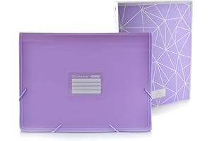 Office Box - Pack Vuelta al Cole: Carpeta Clasificadora PLUS COLORLINE - Con Apartado Para Cuaderno - 12 Divisiones + Carpeta 4 Anillas 25 mm – by Colorline (Morado + Carpeta Anillas)