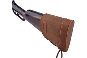 Tas Trost Gewehrrückschlagpolster für Gewehre, Schrotflinten, zum Reinschlüpfen, Leder, Rückstoßreduzierung (braun)