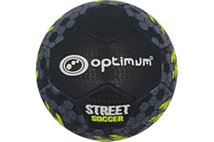 Optimum Ballon de Football de Rue Unisexe – Caoutchouc coréen Durable de Haute qualité, poignée de Pneu Durable, idéal pour Le béton et l'asphalte, Toutes Saisons, Multicolore