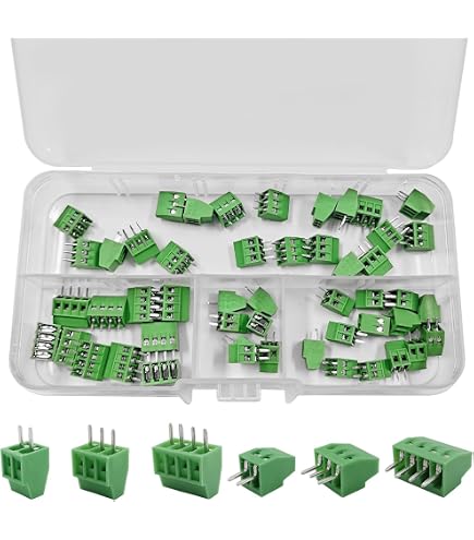 Connecteurs Circuit Imprimé Lot De 150 Borniers à Vis PCB 5mm HUAZIZ - Bleu, 2/3/4 Broches Pour Arduino Et Circuits Accessoire électronique Connecteurs Circuit Imprimé Lot De 150 Borniers à Vis PCB 5mm HUAZIZ - Bleu, 2/3/4 Broches Pour Arduino Et Circuits Accessoire électronique
