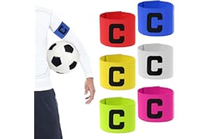 JJUNW Fußball Kapitänsbinde, Verstellbare Fußball Armbinde für Kinder und Erwachsene, Multicolor Gummizug Elastic Kapitäns Armbinden für Viele Sportarten