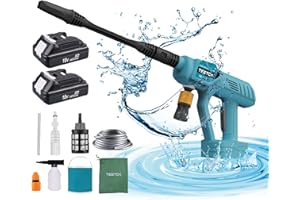 ANUPTTA Pulitore Ad Alta Pressione Della Batteria, Sostituzione Della Batteria Makita 18v Bl180, Con Batteria E Caricabatterie 2 X 3000mah, Sei Accessori, Per Il Lavaggio Della Bicicletta, Del Giardino