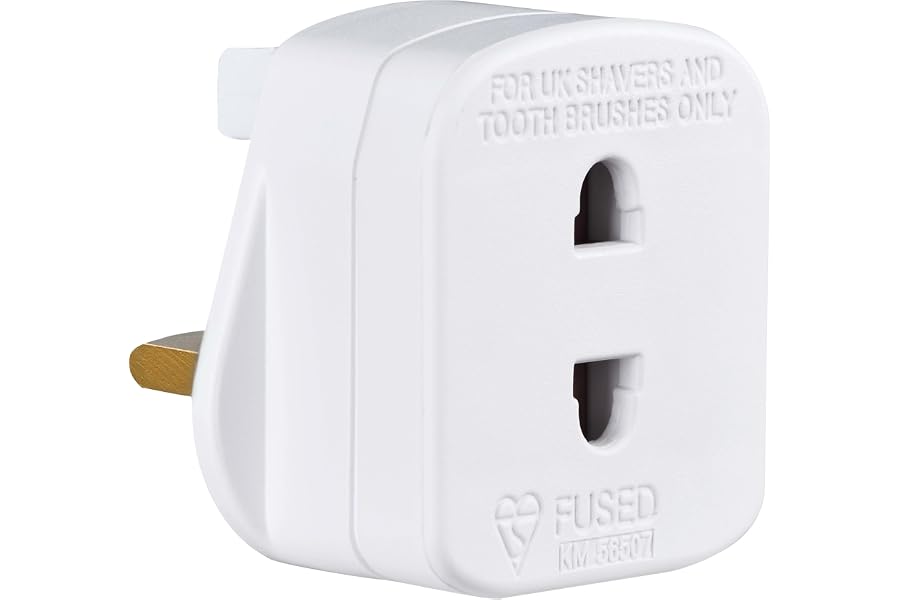 Masterplug Shavingadaptor_01 Electric Shaver Adaptor, 50 x 48 x 46 mm, White